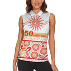 Dolphins NAIDOC Week Personalised Women Sleeveless Polo Shirt Aboriginal Torres Strait Islanders Vibe