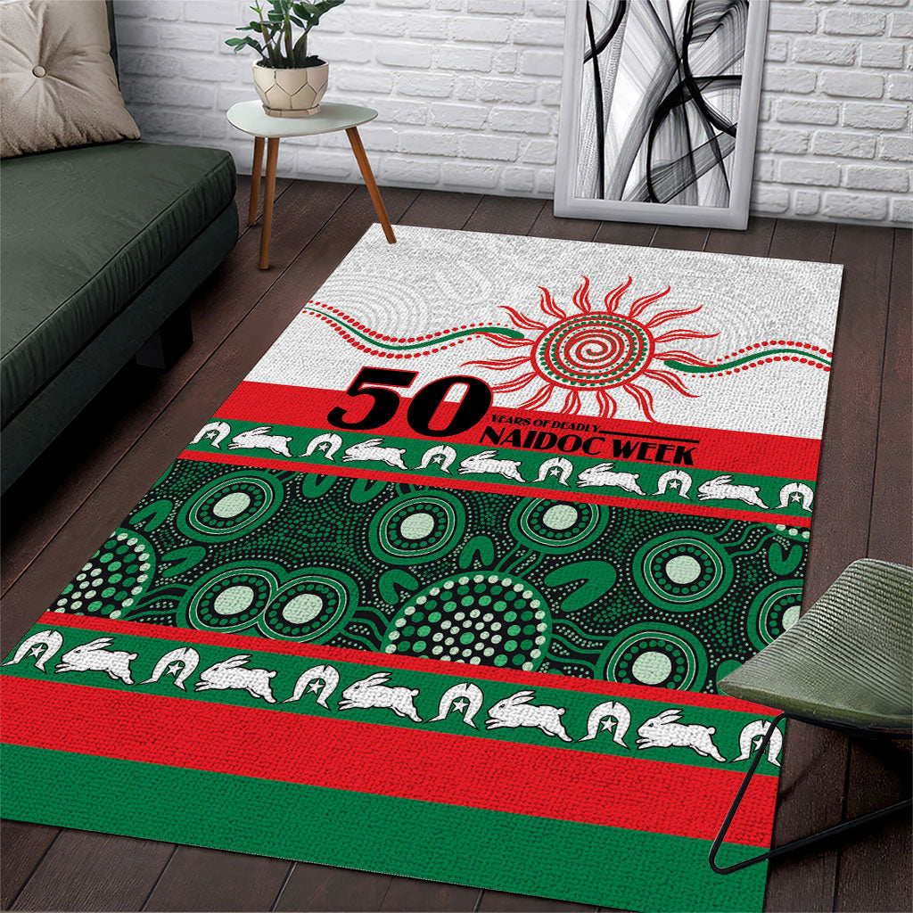 Rabbitohs NAIDOC Week Area Rug Aboriginal Torres Strait Islanders Vibe