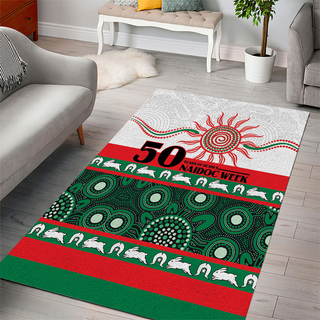 Rabbitohs NAIDOC Week Area Rug Aboriginal Torres Strait Islanders Vibe