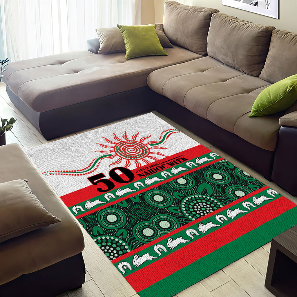 Rabbitohs NAIDOC Week Area Rug Aboriginal Torres Strait Islanders Vibe