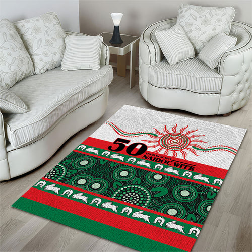 Rabbitohs NAIDOC Week Area Rug Aboriginal Torres Strait Islanders Vibe