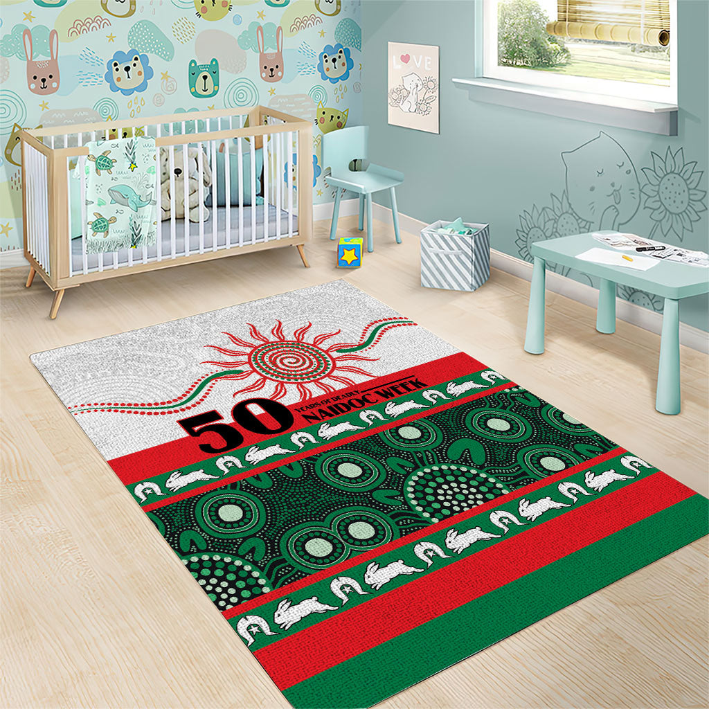 Rabbitohs NAIDOC Week Area Rug Aboriginal Torres Strait Islanders Vibe