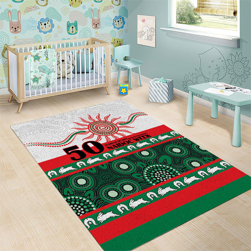 Rabbitohs NAIDOC Week Area Rug Aboriginal Torres Strait Islanders Vibe