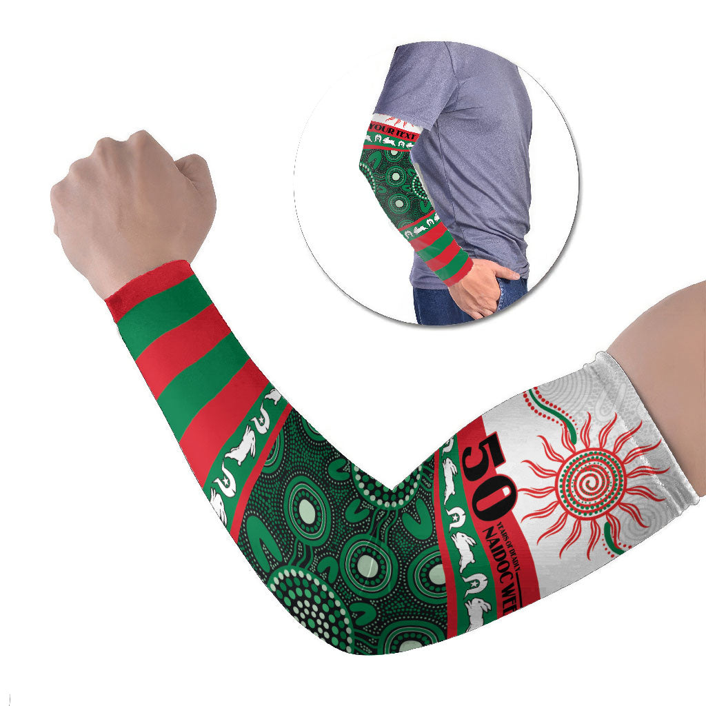 Rabbitohs NAIDOC Week Personalised Arm Sleeves Aboriginal Torres Strait Islanders Vibe