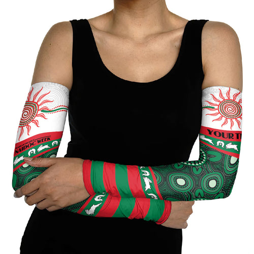 Rabbitohs NAIDOC Week Personalised Arm Sleeves Aboriginal Torres Strait Islanders Vibe