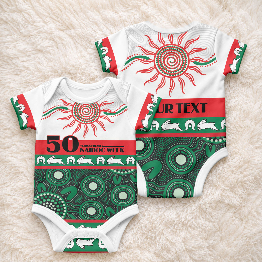 Rabbitohs NAIDOC Week Personalised Baby Onesie Aboriginal Torres Strait Islanders Vibe