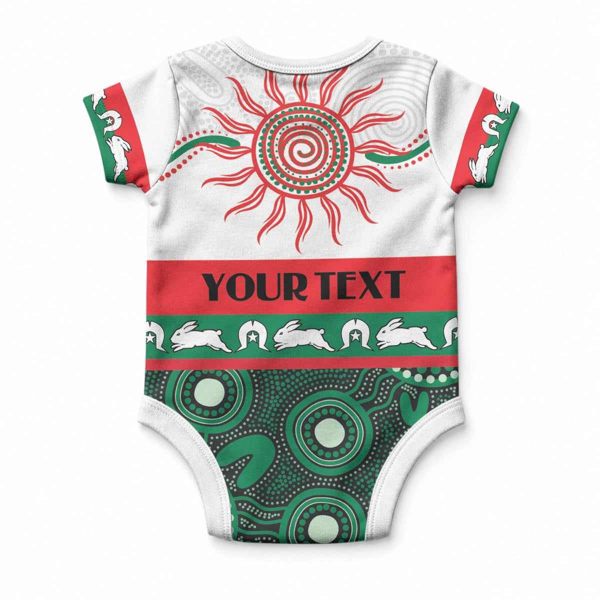 Rabbitohs NAIDOC Week Personalised Baby Onesie Aboriginal Torres Strait Islanders Vibe