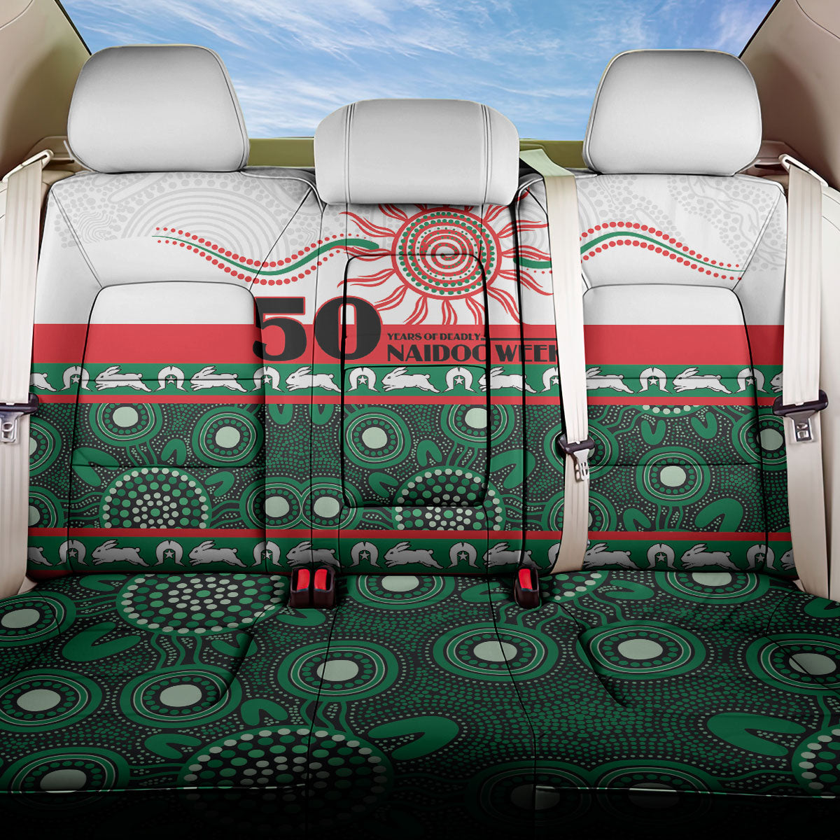 Rabbitohs NAIDOC Week Back Car Seat Cover Aboriginal Torres Strait Islanders Vibe