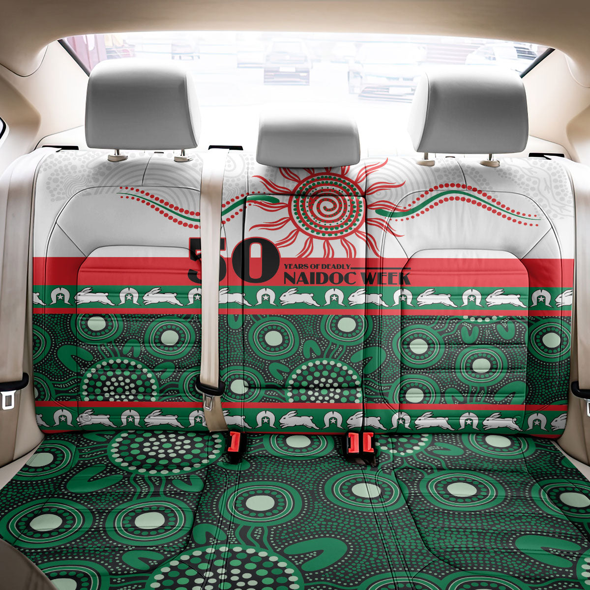 Rabbitohs NAIDOC Week Back Car Seat Cover Aboriginal Torres Strait Islanders Vibe