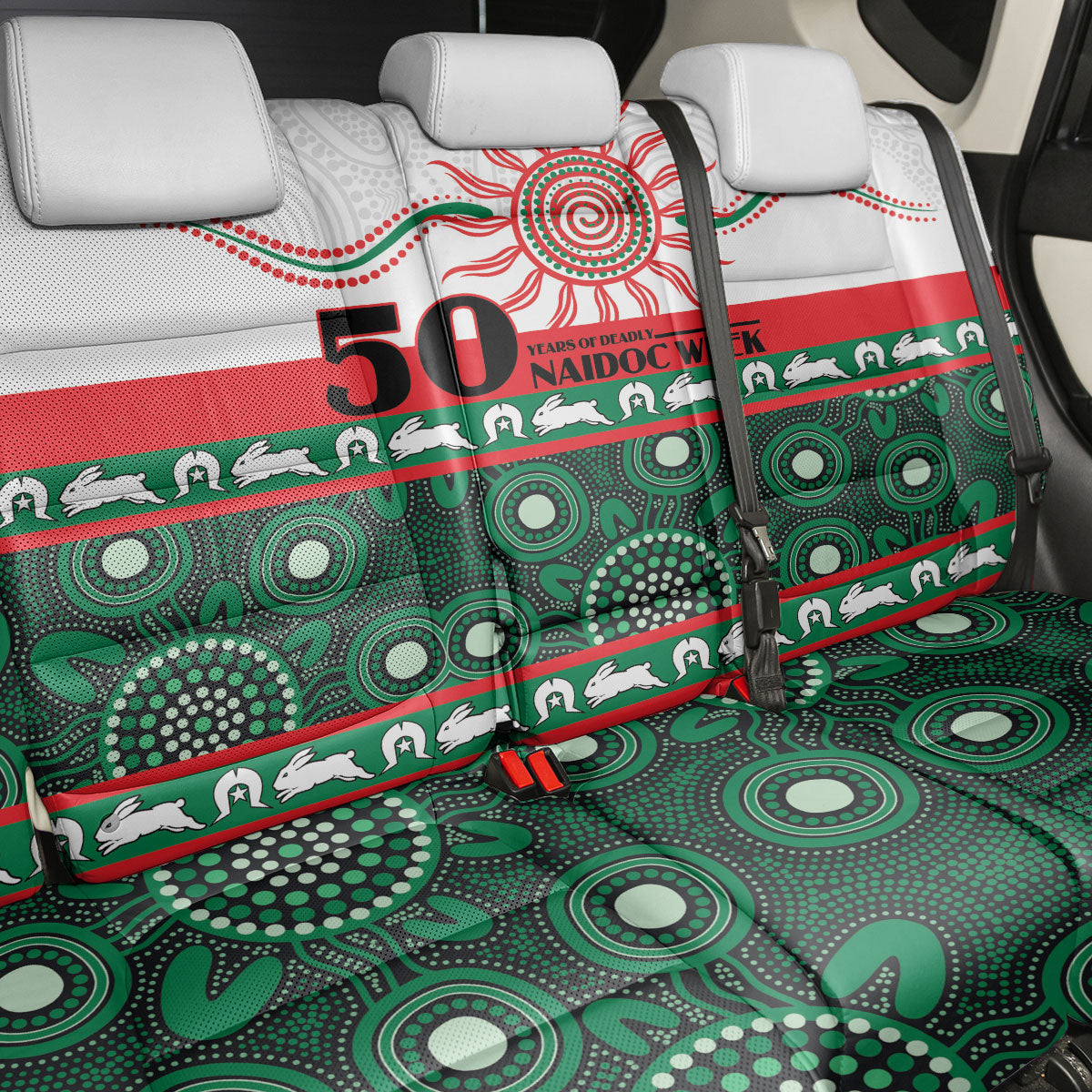 Rabbitohs NAIDOC Week Back Car Seat Cover Aboriginal Torres Strait Islanders Vibe