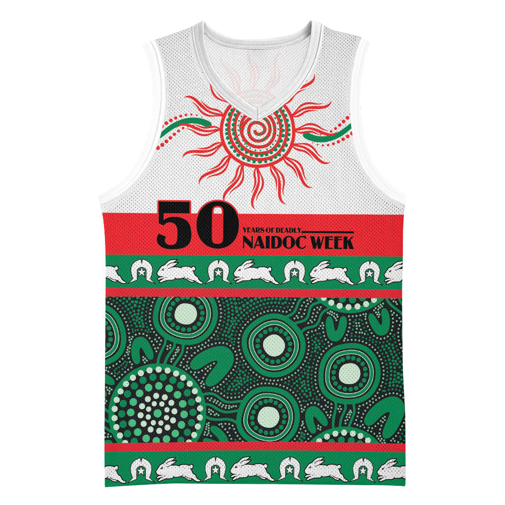 Rabbitohs NAIDOC Week Personalised Basketball Jersey Aboriginal Torres Strait Islanders Vibe