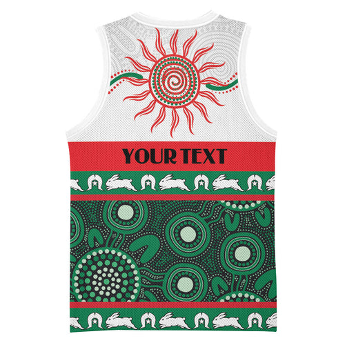 Rabbitohs NAIDOC Week Personalised Basketball Jersey Aboriginal Torres Strait Islanders Vibe