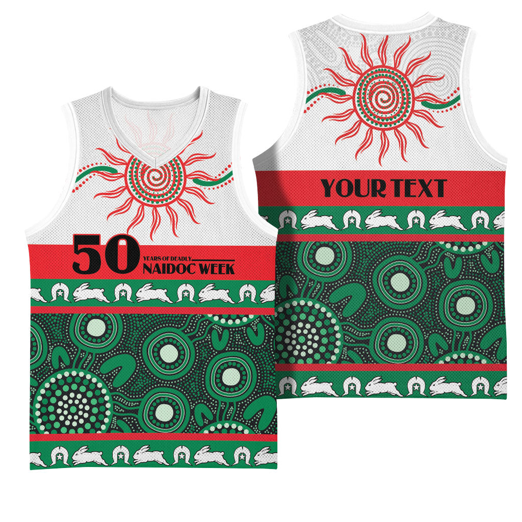 Rabbitohs NAIDOC Week Personalised Basketball Jersey Aboriginal Torres Strait Islanders Vibe