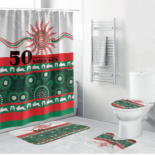 Rabbitohs NAIDOC Week Bathroom Set Aboriginal Torres Strait Islanders Vibe