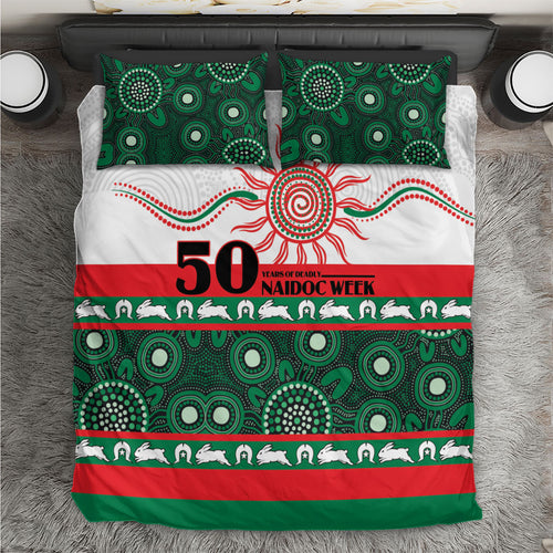 Rabbitohs NAIDOC Week Bedding Set Aboriginal Torres Strait Islanders Vibe