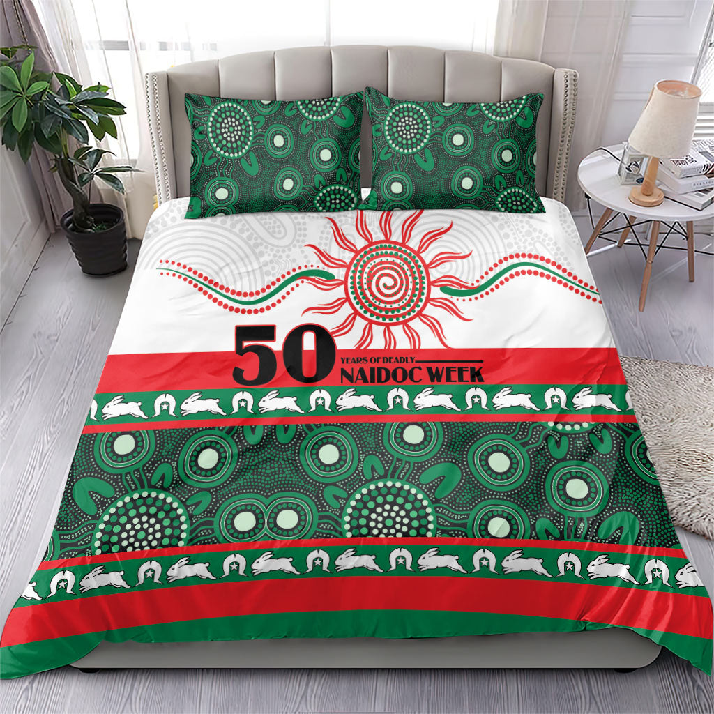 Rabbitohs NAIDOC Week Bedding Set Aboriginal Torres Strait Islanders Vibe