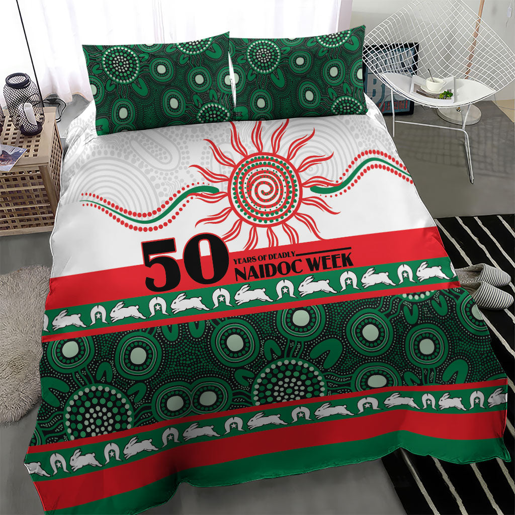 Rabbitohs NAIDOC Week Bedding Set Aboriginal Torres Strait Islanders Vibe