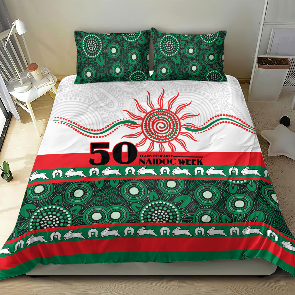 Rabbitohs NAIDOC Week Bedding Set Aboriginal Torres Strait Islanders Vibe