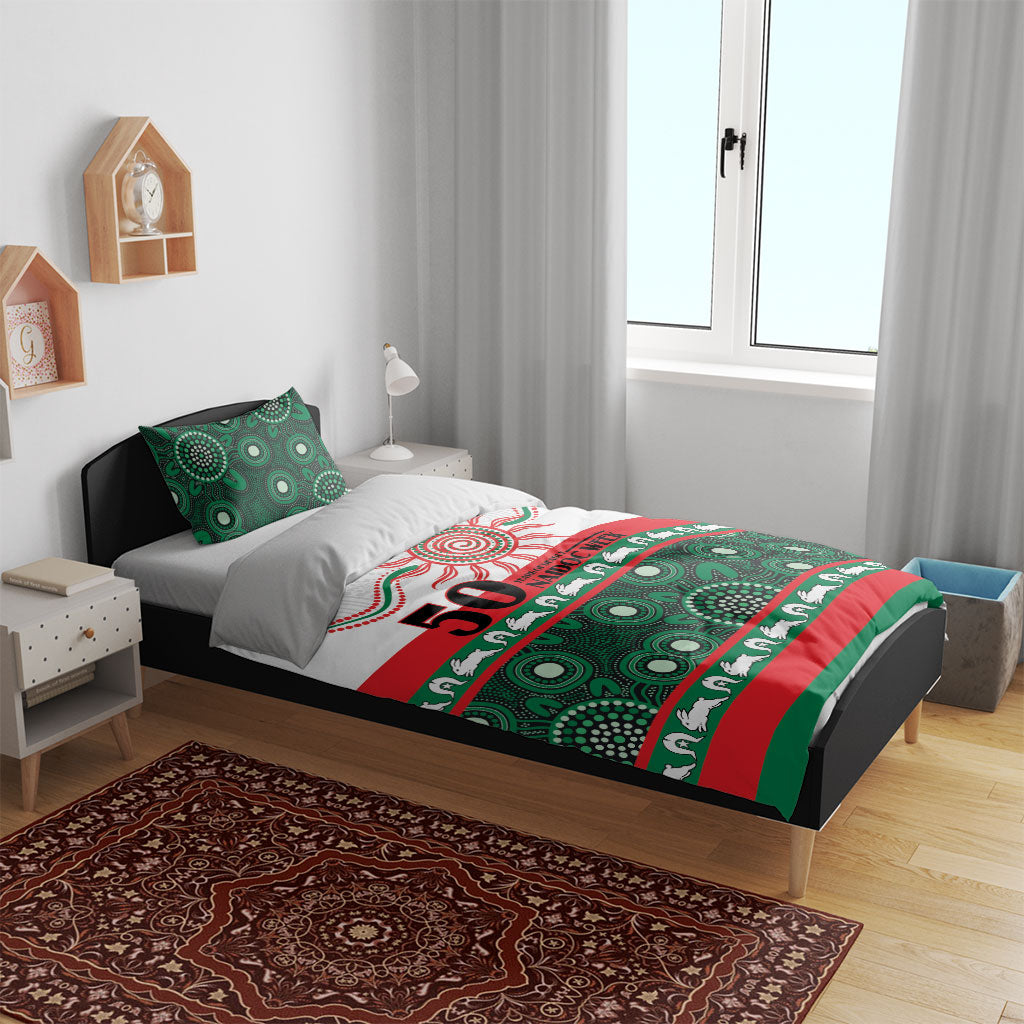 Rabbitohs NAIDOC Week Bedding Set Aboriginal Torres Strait Islanders Vibe