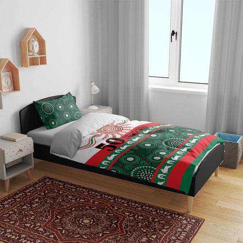 Rabbitohs NAIDOC Week Bedding Set Aboriginal Torres Strait Islanders Vibe