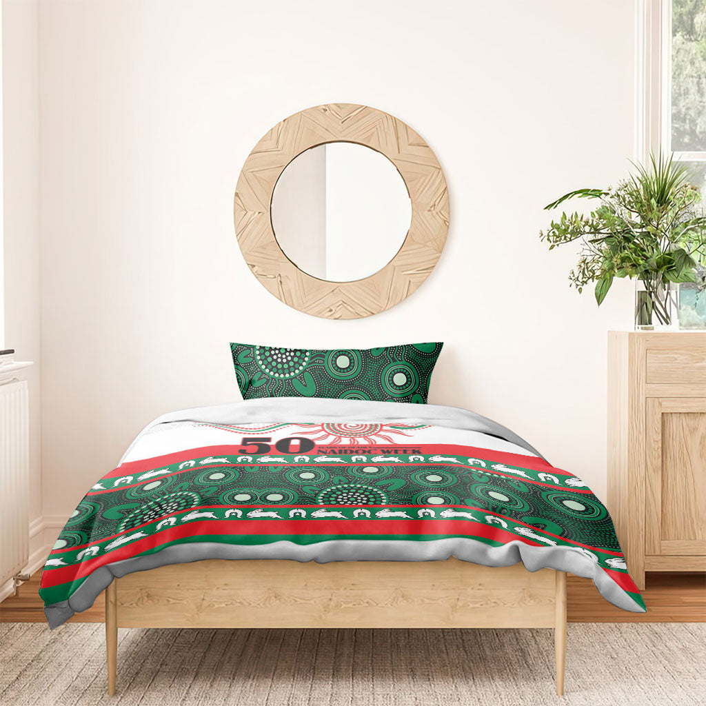 Rabbitohs NAIDOC Week Bedding Set Aboriginal Torres Strait Islanders Vibe