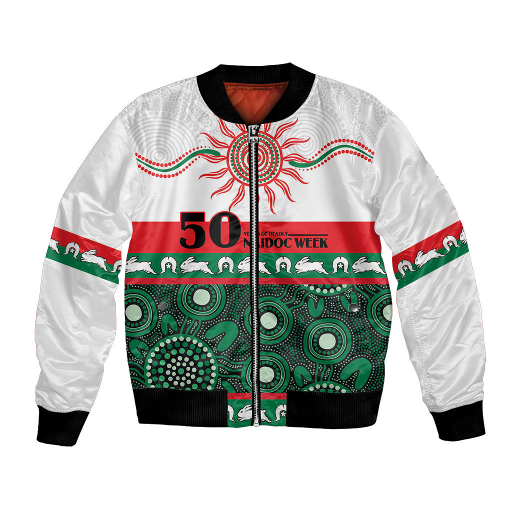 Rabbitohs NAIDOC Week Personalised Bomber Jacket Aboriginal Torres Strait Islanders Vibe