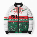 Rabbitohs NAIDOC Week Personalised Bomber Puffer Jacket Aboriginal Torres Strait Islanders Vibe