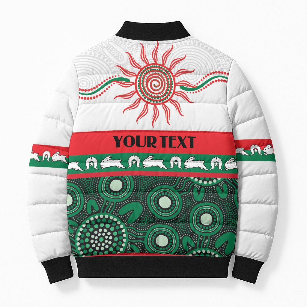 Rabbitohs NAIDOC Week Personalised Bomber Puffer Jacket Aboriginal Torres Strait Islanders Vibe
