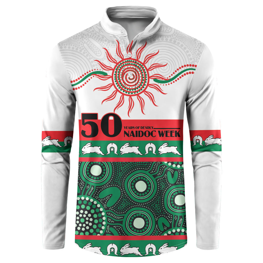 Rabbitohs NAIDOC Week Personalised Button Sweatshirt Aboriginal Torres Strait Islanders Vibe