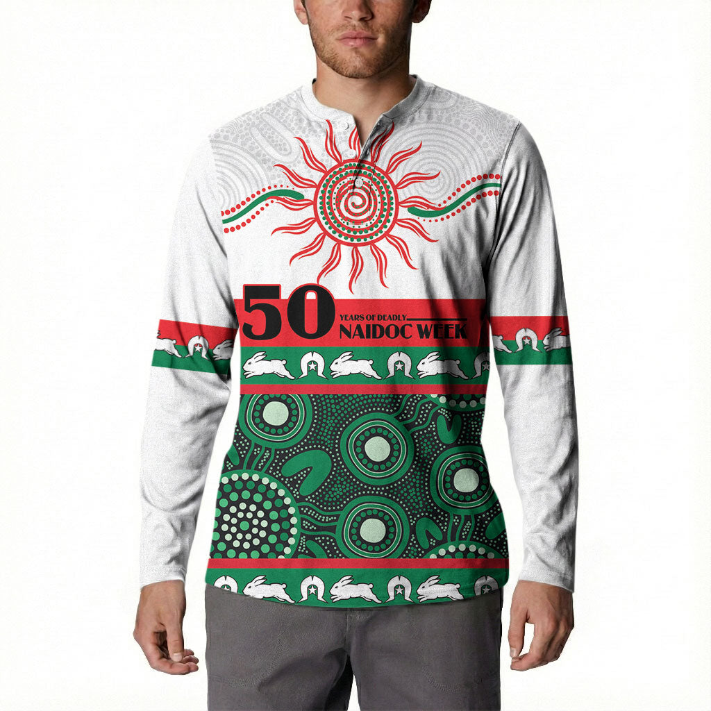 Rabbitohs NAIDOC Week Personalised Button Sweatshirt Aboriginal Torres Strait Islanders Vibe