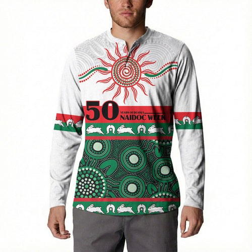 Rabbitohs NAIDOC Week Personalised Button Sweatshirt Aboriginal Torres Strait Islanders Vibe