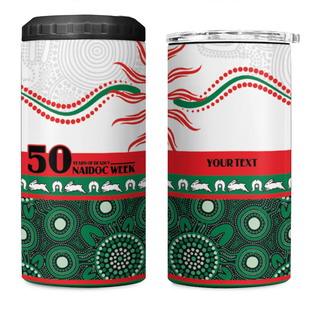 Rabbitohs NAIDOC Week Personalised 4 in 1 Can Cooler Tumbler Aboriginal Torres Strait Islanders Vibe