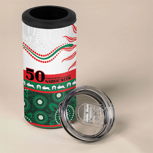 Rabbitohs NAIDOC Week Personalised 4 in 1 Can Cooler Tumbler Aboriginal Torres Strait Islanders Vibe