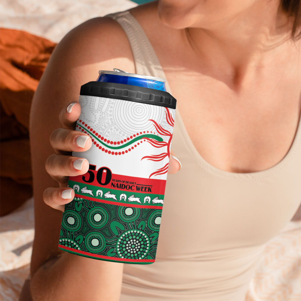Rabbitohs NAIDOC Week Personalised 4 in 1 Can Cooler Tumbler Aboriginal Torres Strait Islanders Vibe