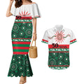 Rabbitohs NAIDOC Week Personalised Couples Matching Mermaid Dress and Hawaiian Shirt Aboriginal Torres Strait Islanders Vibe