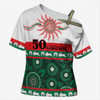 Rabbitohs NAIDOC Week Personalised Cross Shoulder Shirt Aboriginal Torres Strait Islanders Vibe