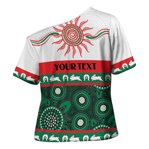 Rabbitohs NAIDOC Week Personalised Cross Shoulder Shirt Aboriginal Torres Strait Islanders Vibe