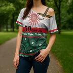Rabbitohs NAIDOC Week Personalised Cross Shoulder Shirt Aboriginal Torres Strait Islanders Vibe