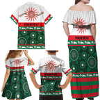 Rabbitohs NAIDOC Week Personalised Family Matching Off Shoulder Maxi Dress and Hawaiian Shirt Aboriginal Torres Strait Islanders Vibe