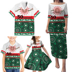 Rabbitohs NAIDOC Week Personalised Family Matching Puletasi and Hawaiian Shirt Aboriginal Torres Strait Islanders Vibe