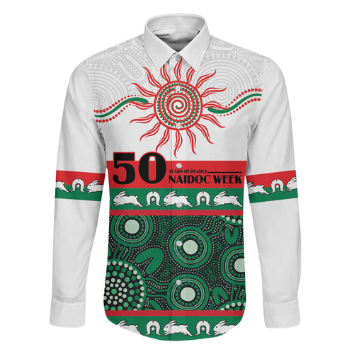 Rabbitohs NAIDOC Week Personalised Family Matching Puletasi and Hawaiian Shirt Aboriginal Torres Strait Islanders Vibe