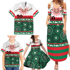 Rabbitohs NAIDOC Week Personalised Family Matching Summer Maxi Dress and Hawaiian Shirt Aboriginal Torres Strait Islanders Vibe