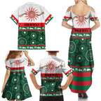 Rabbitohs NAIDOC Week Personalised Family Matching Summer Maxi Dress and Hawaiian Shirt Aboriginal Torres Strait Islanders Vibe