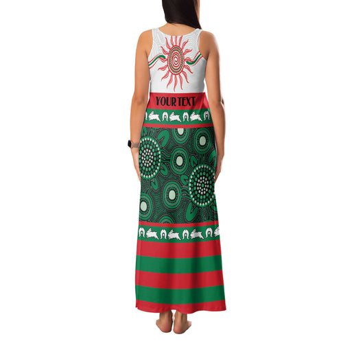 Rabbitohs NAIDOC Week Personalised Family Matching Tank Maxi Dress and Hawaiian Shirt Aboriginal Torres Strait Islanders Vibe