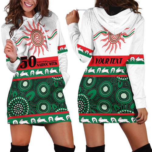 Rabbitohs NAIDOC Week Personalised Hoodie Dress Aboriginal Torres Strait Islanders Vibe