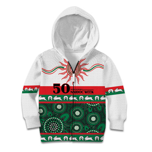 Rabbitohs NAIDOC Week Personalised Kid Hoodie Aboriginal Torres Strait Islanders Vibe