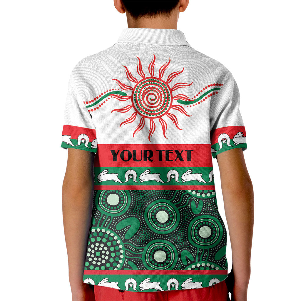 Rabbitohs NAIDOC Week Personalised Kid Polo Shirt Aboriginal Torres Strait Islanders Vibe