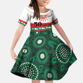 Rabbitohs NAIDOC Week Personalised Kid Short Sleeve Dress Aboriginal Torres Strait Islanders Vibe