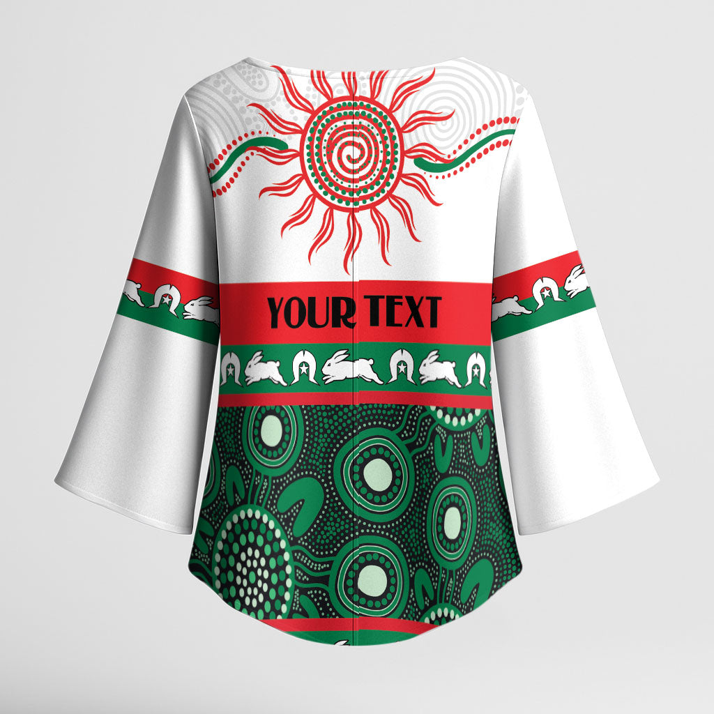 Rabbitohs NAIDOC Week Personalised Kimono Sleeve Blouse Aboriginal Torres Strait Islanders Vibe