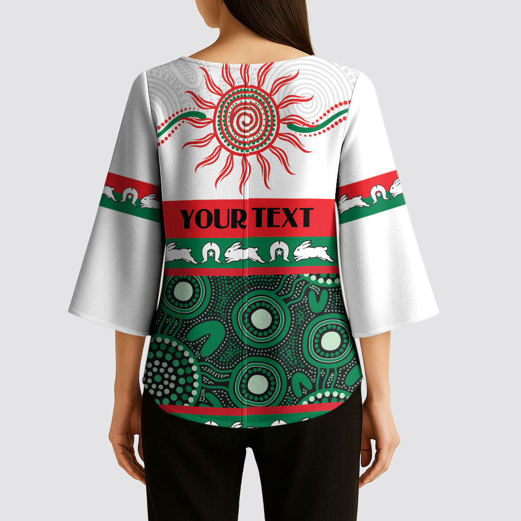 Rabbitohs NAIDOC Week Personalised Kimono Sleeve Blouse Aboriginal Torres Strait Islanders Vibe